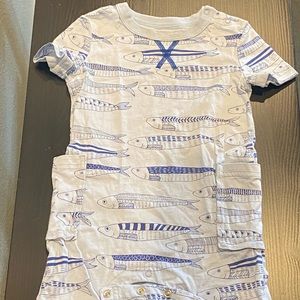 Cute one piece fish romper suit, Tea Collection, pockets, 18-24 months, like new
